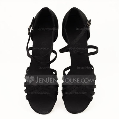 Satin Heels Sandals Latin Dance Shoes (053011478)