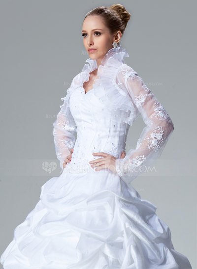 Long Sleeve Lace Wedding Wrap (013003914)