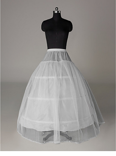 Nylon A-Line Full Gown 1 Tier Floor-length Slip Style/ Wedding Petticoats (037023571)