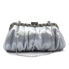 Silver Gorgeous Silk Party Handbags/ Clutches More Colors Available (012005561)