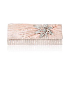 Seta con cristallo / strass sera borse / frizioni colori più disponibile (012025179)