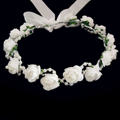 Espuma hermosa flor de papel de Novia de niña de las flores guirnalda / casco (042025214)