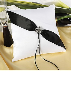 Shimmering Twilight Wedding Ring Pillow In Black And White(103018290)