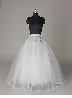 Nylon Full Gown Ball Gown 4 Tier Floor-length Slip Style/ Wedding Petticoats (037023566)