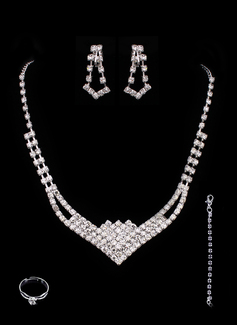 Jóias (Gorgeous Alloy With Rhinestones Wedding Bridal Jewelry Set 011005491)