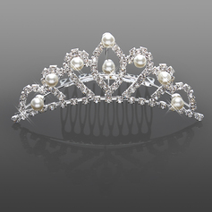 Gorgeous Rhinestones With Imitation Pearl Wedding Flower Girl Tiara/ Headpiece (042015968)