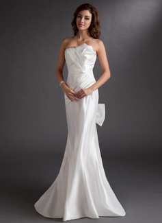 Mermaid Sweetheart Watteau Train Taffeta Evening Dress With Ruffle (017026004)