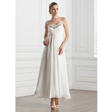 Empire Sweetheart Ankle-Length Chiffon Evening Dress With Ruffle Beading (017005274)