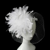 Beautifull Tulle With Feather Wedding Bridal Headpiece (042025094)