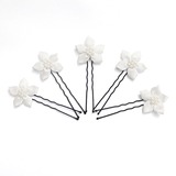 Gorgeous Alloy/Satin With Imitation Pearl Wedding Hairpins-5pcs (042024897)