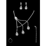 White Gorgeous Alloy With Rhinestones Wedding Bridal Jewelry Set (011010416)