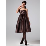 Empire Sweetheart Knee-Length Taffeta Maternity Bridesmaid Dresses With Ruffle (045022488)
