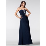 Sheath Sweetheart Floor-Length Chiffon Prom Dress With Ruffle Beading (018005211)
