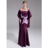 Mermaid Strapless Floor-Length Satin Bridesmaid Dress With Sash Beading (007000967)