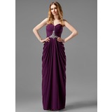 Sheath Sweetheart Floor-Length Chiffon Prom Dress With Ruffle Beading (018020737)