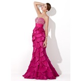 Mermaid Sweetheart Floor-Length Taffeta Prom Dress With Beading Sequins (018005254)