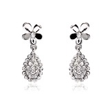 Earrings Anniversary Wedding Engagement Birthday Gift Party Daily Alloy With Rhinestones Silver Jewelry With Rhinestone (011017673)
