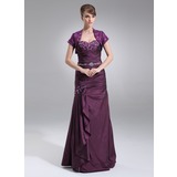Mermaid Sweetheart Floor-Length Taffeta Mother of the Bride Dress With Ruffle Lace Beading (008005576)