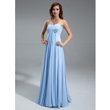 Empire One-Shoulder Floor-Length Chiffon Prom Dress With Ruffle Beading (018021100)