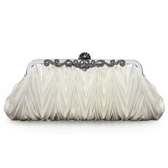 Beige Gorgeous Silk Evening Clutches  (012005434)