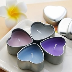 Lovely Candle With Heart Shaped Tin Holder (More Colors)(096017765)