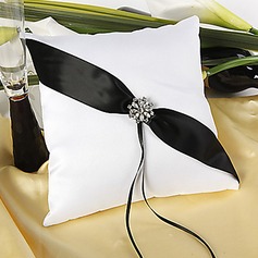 Shimmering Twilight Wedding Ring Pillow In Black And White(103018290)