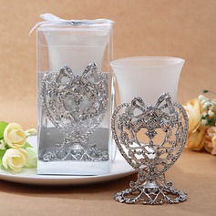 Silver Bow and Heart Candle Votive Holder(096017613)