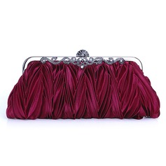 burgundy Gorgeous Silk Evening Clutches More Colors Available (012005431)