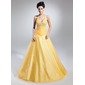 Ball-Gown Halter Floor-Length Organza Prom Dress With Ruffle Beading Sequins (018015051) Ball-Gown Halter Floor-Length Organza Prom Dress With Ruffle Beading Sequins (018015051)