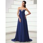 Impero A cuore Coda a strascico corto Chiffon Abiti da sera con Increspature Perline (017022716) Impero A cuore Coda a strascico corto Chiffon Abiti da sera con Increspature Perline (017022716)