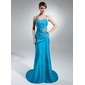 Sheath Sweetheart Chapel Train Taffeta Mother of the Bride Dress With Embroidered Beading (008015381)