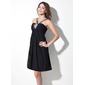 Empire V-neck Knee-Length Chiffon Homecoming Dress With Ruffle Beading (022009432)