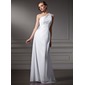 Tubino Monospalla Sweep treno Chiffon Abiti per matrimonio con Increspature Perline (002011746) Tubino Monospalla Sweep treno Chiffon Abiti per matrimonio con Increspature Perline (002011746)
