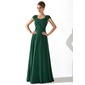 A-Line/Princess Square Neckline Floor-Length Chiffon Mother of the Bride Dress With Ruffle (008014144)