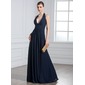 A-Line/Princess Halter Floor-Length Chiffon Evening Dress With Ruffle (017020328)