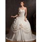Palloncino Coda a strascico cappella Chiffon Raso Tulle Abiti per matrimonio con Pizzo Perline Fiori (002015173)