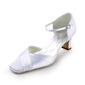 Satin Chunky Heel Closed Toe Pumps Wedding Shoes With Buckle (047011058) Satin Chunky Heel Closed Toe Pumps Wedding Shoes With Buckle (047011058)