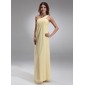 Empire One-Shoulder Floor-Length Chiffon Bridesmaid Dress With Ruffle (007025146) Empire One-Shoulder Floor-Length Chiffon Bridesmaid Dress With Ruffle (007025146)