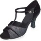Sparkling Glitter Nubuck Heels Sandals Latin Dance Shoes With T-Strap (053021608) Sparkling Glitter Nubuck Heels Sandals Latin Dance Shoes With T-Strap (053021608)