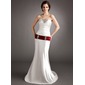 Tubino A cuore Sweep treno Tulle Charmeuse Abiti per matrimonio con Increspature Fusciacche Perline A paillette (002011691)