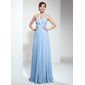 Empire Halter Floor-Length Chiffon Prom Dress With Ruffle Beading (018017387)