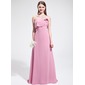 Empire Strapless Sweep Train Chiffon Bridesmaid Dress With Flower(s) (007004274) Empire Strapless Sweep Train Chiffon Bridesmaid Dress With Flower(s) (007004274)