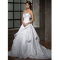 Palloncino Senza spalline Coda a strascico cappella Taffeta Abito per matrimonio con Increspature pizzi Perline (002000472) Palloncino Senza spalline Coda a strascico cappella Taffeta Abito per matrimonio con Increspature pizzi Perline (002000472)