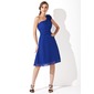 A-Line/Princess One-Shoulder Knee-Length Chiffon Bridesmaid Dress With Ruffle Flower(s) (007021111) A-Line/Princess One-Shoulder Knee-Length Chiffon Bridesmaid Dress With Ruffle Flower(s) (007021111)