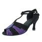 Velvet Taffeta Heels Sandals Latin Dance Shoes With T-Strap (053013548) Velvet Taffeta Heels Sandals Latin Dance Shoes With T-Strap (053013548)