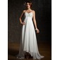 Empire Sweetheart Asymmetrical Chiffon Wedding Dress With Ruffle Lace Beadwork Sequins (002001659)