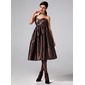 Empire Sweetheart Knee-Length Taffeta Maternity Bridesmaid Dresses With Ruffle (045022488)