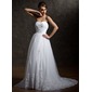 A-Line/Princess Sweetheart Court Train Taffeta Tulle Wedding Dress With Ruffle Lace Beadwork Sequins (002004967) A-Line/Princess Sweetheart Court Train Taffeta Tulle Wedding Dress With Ruffle Lace Beadwork Sequins (002004967)