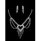 Heart-shaped Ladies Necklace and Earrings Jewelry Set (011009889)
