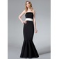 Sereia Sem alça Cauda vassoura cetim Vestido de madrinha com faixa (007001773) Sereia Sem alça Cauda vassoura cetim Vestido de madrinha com faixa (007001773)